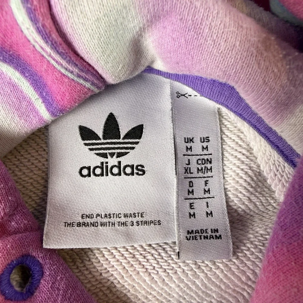 adidas Originals Hyperreal Allover Print Hoodie Mens Medium Purple Psychedelic